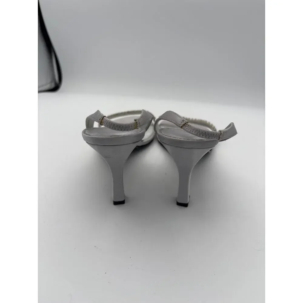 Women’s Jennifer Moore Size 7.5 Silver Slingback Heels